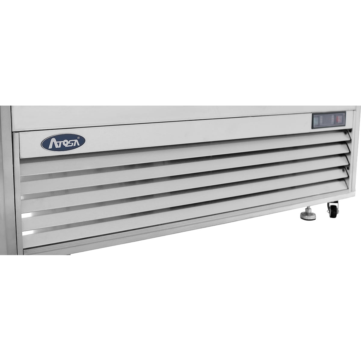 Atosa MCF8709GR Two Section Glass Door Refrigerator 54.38"W, 44.85 Cu. Ft.