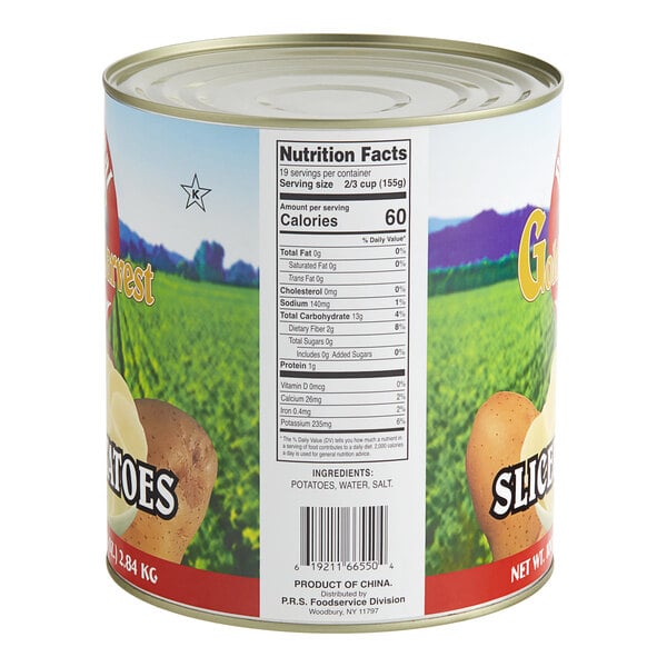 #10 Can Sliced White Potatoes - 6/Case