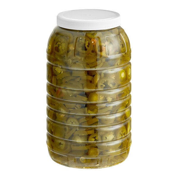 Del Sol Nacho Sliced Jalapeno Peppers 1 Gallon - 4/Case