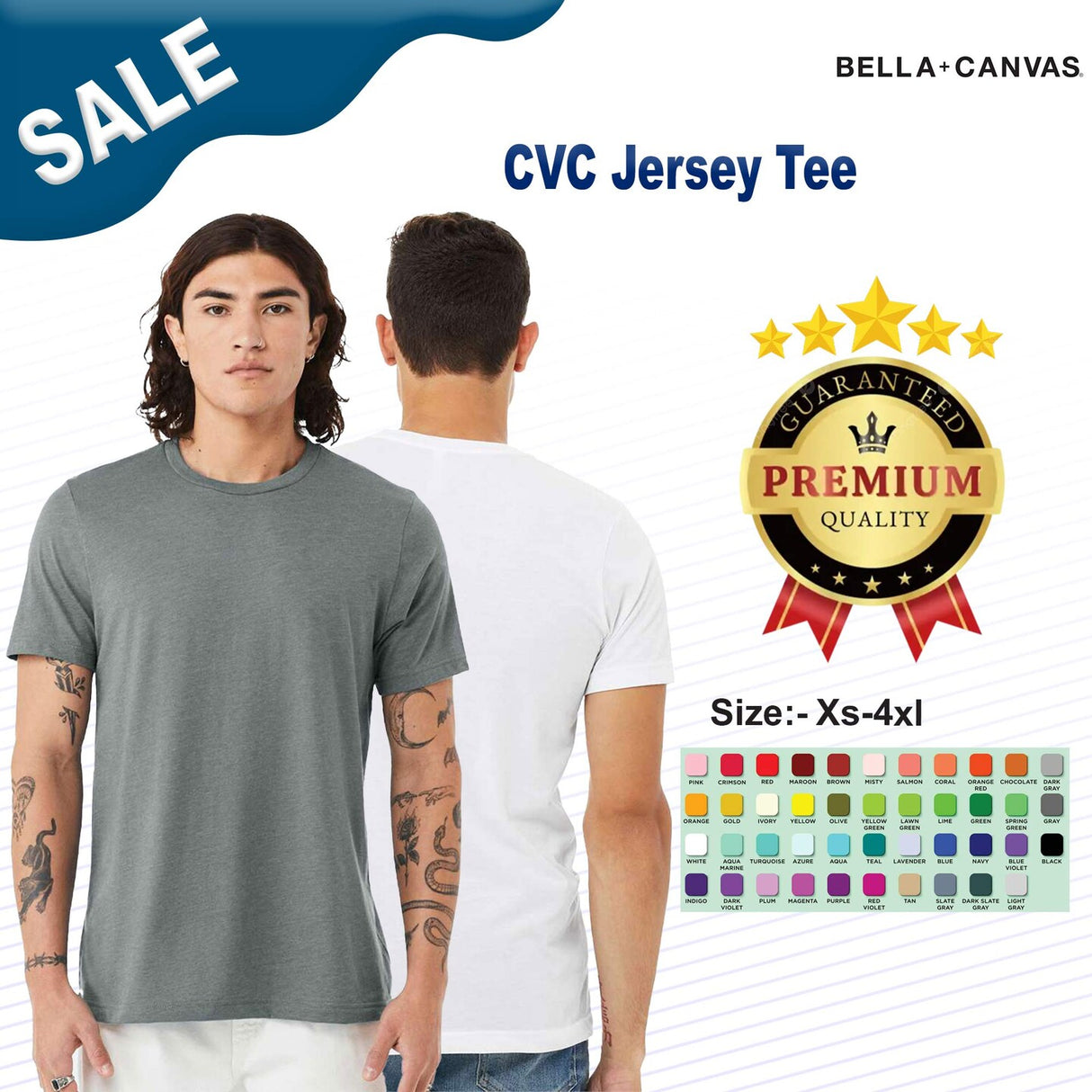 BELLA + CANVAS® CVC Crewneck Short Sleeve Jersey Tee