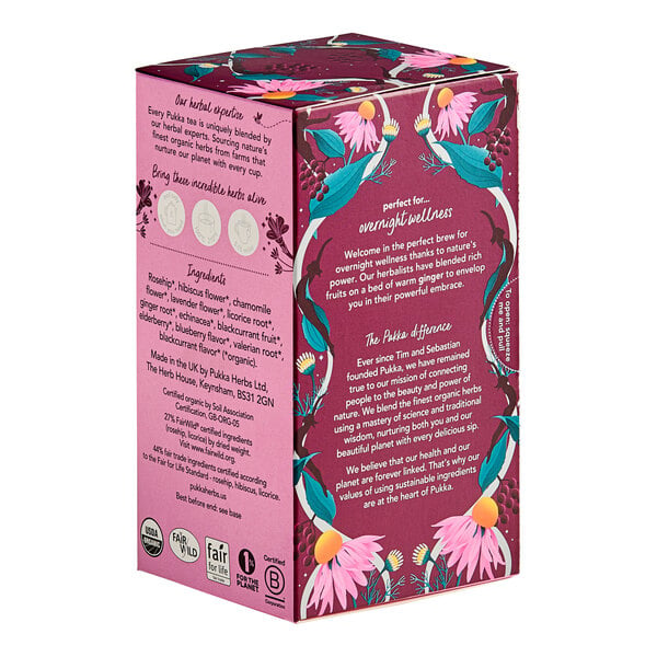 Pukka Organic Night Time Berry Herbal Tea Bags - 80/Case