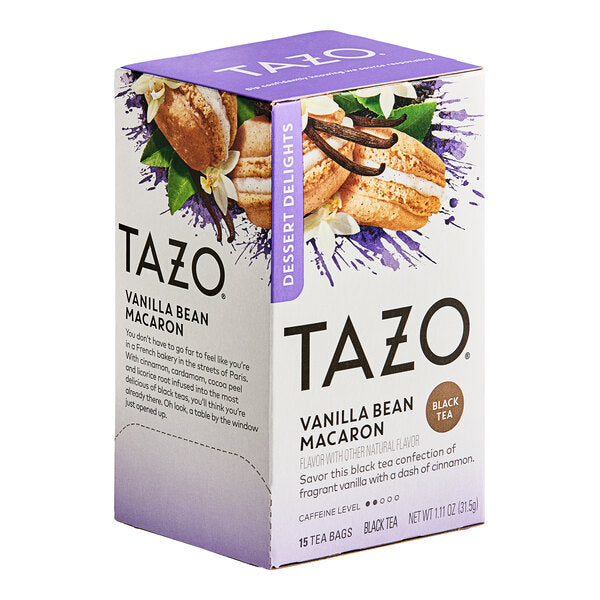 Tazo Vanilla Bean Macaron Tea Bags - 90/Case