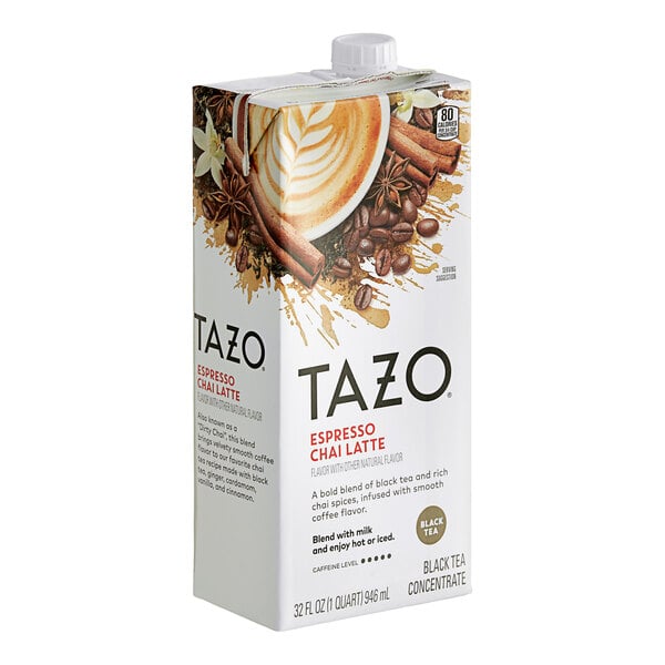 Tazo Espresso Chai Latte 1:1 Concentrate 32 fl. oz. - 6/Case