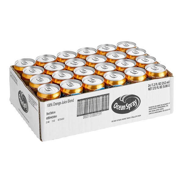 Ocean Spray Orange Juice Blend 7.2 fl. oz. Can - 24/Case