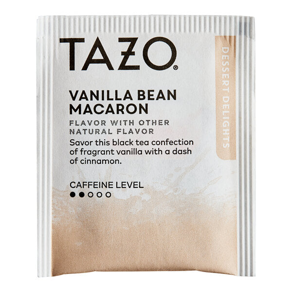 Tazo Vanilla Bean Macaron Tea Bags - 90/Case