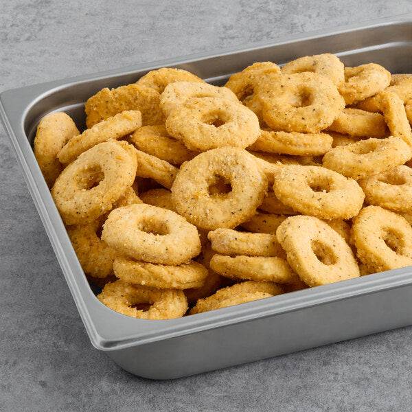 Brakebush Gold'N'Spice Chik'N O's 0.7 oz. Fully Cooked Chicken Breast Nuggets - 228/Case