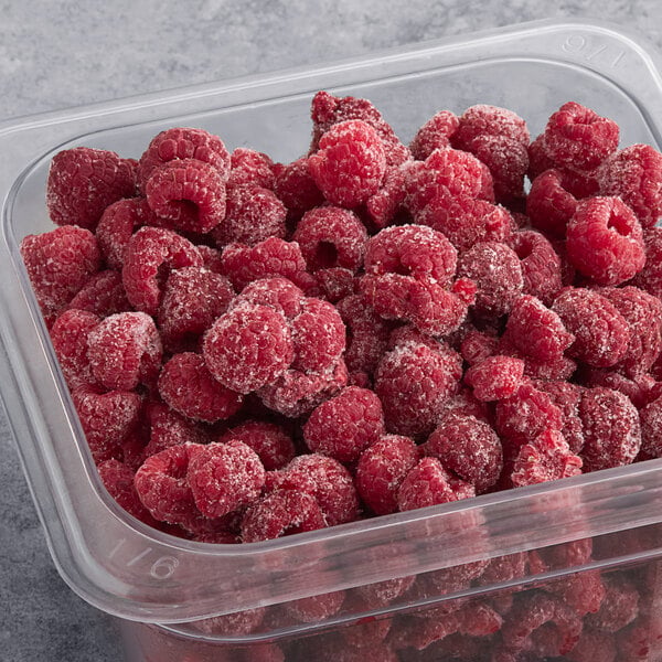 Wyman's Frozen Red Raspberries 5 lb. - 2/Case