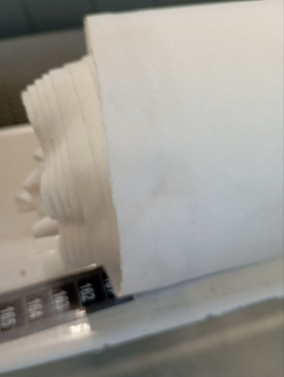 White Polyamide Elastane Knit Sportswear Fabric