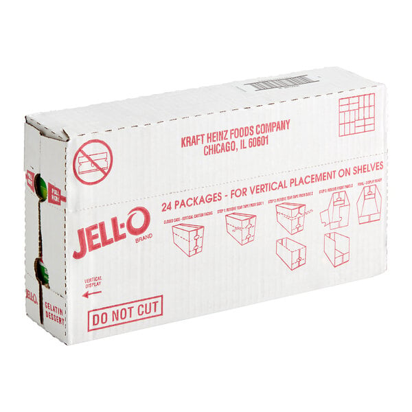 JELL-O Lime Gelatin Dessert Mix 3 oz. - 24/Case