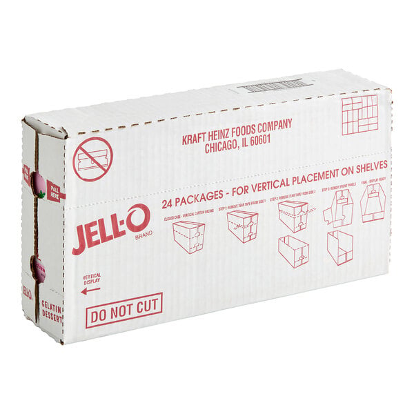 JELL-O Strawberry Gelatin Dessert Mix 3 oz. - 24/Case