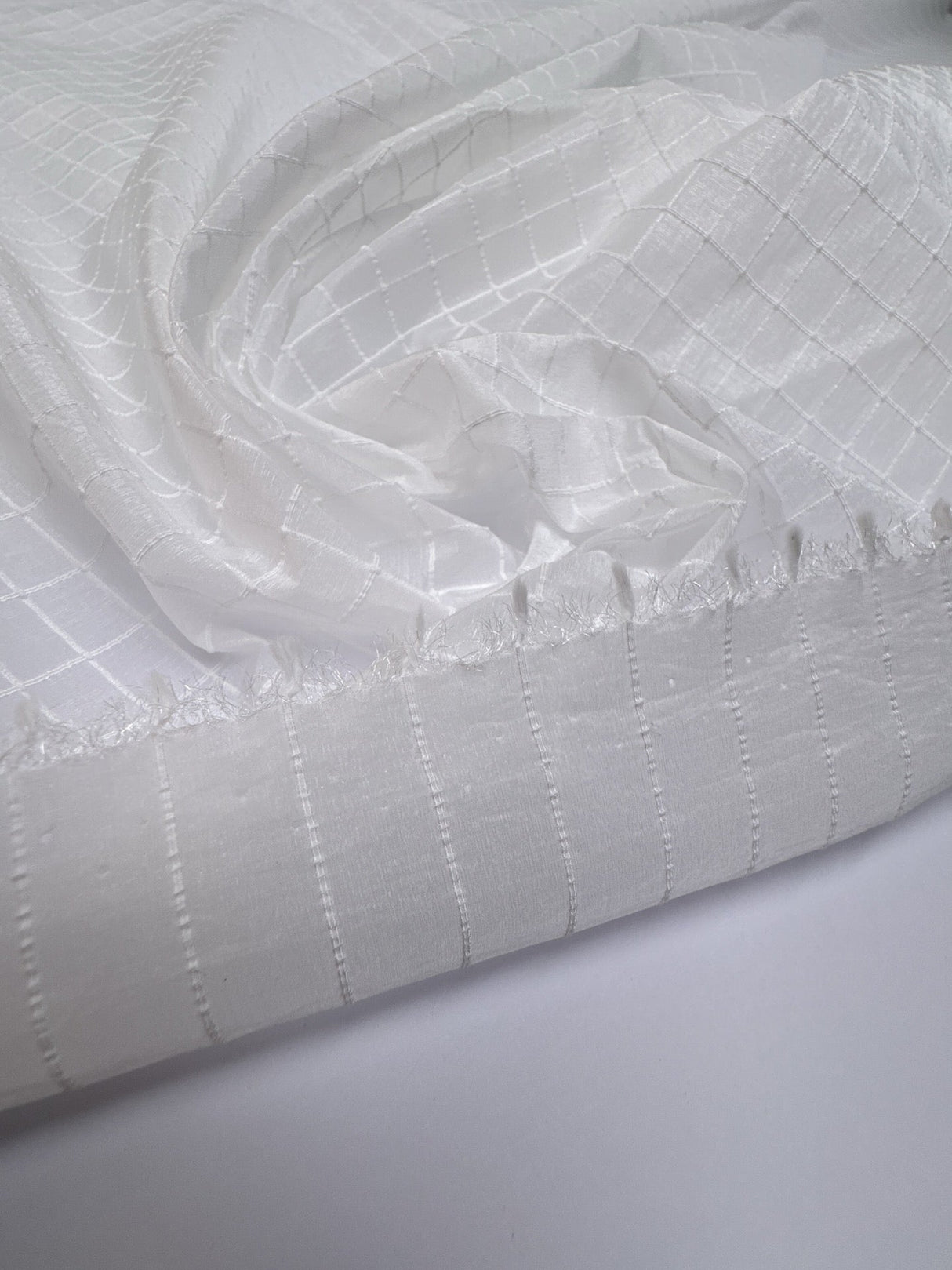 Polyamide Ripstop Checked White