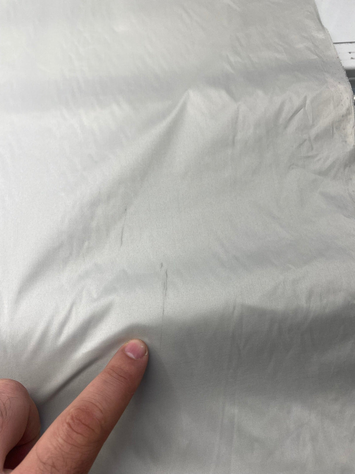 Italian Polyester Satin in Shades of White and Gray