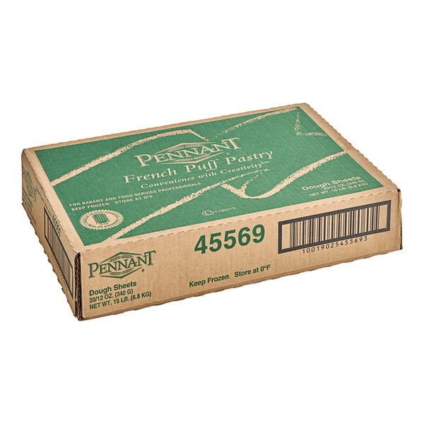 Pennant 10" x 15" French Puff Pastry Dough Sheet 12 oz. - 20/Case