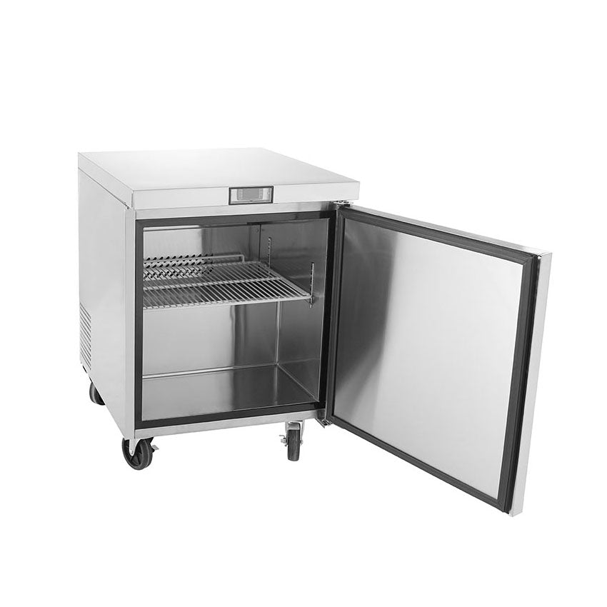 Atosa MGF8401GR Rear Mount Undercounter Refrigerator 27-9/16"W x 30"D x 34-1/8"H with Solid Door