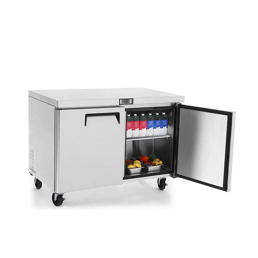 Atosa MGF8402GR 2 Section Rear Mount Undercounter Refrigerator 48-1/4"W x 30"D x 34-1/8"H with 2 Solid Doors