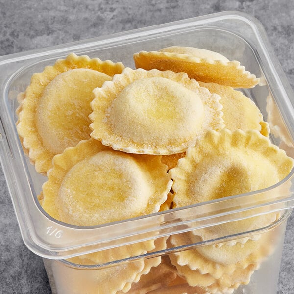 Seviroli Shrimp and Roasted Garlic Hexagon Ravioli 2.25 lb. - 2/Case