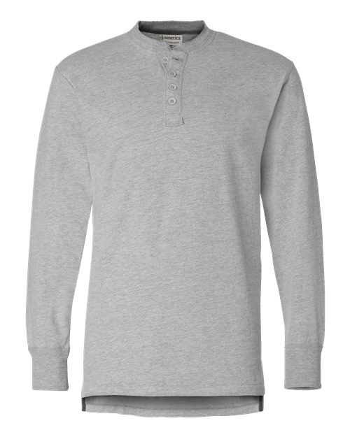 J. America Men's Vintage Brushed Jersey Henley
