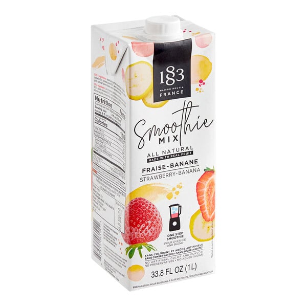 1883 Maison Routin Strawberry Banana Smoothie Mix 1 Liter