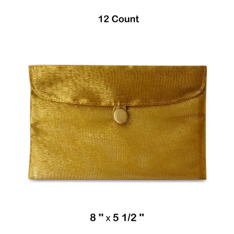 Fabric Gift Envelopes 8 '' x 5 1/2 '' Gold Color 12 EACH / PACKAGE