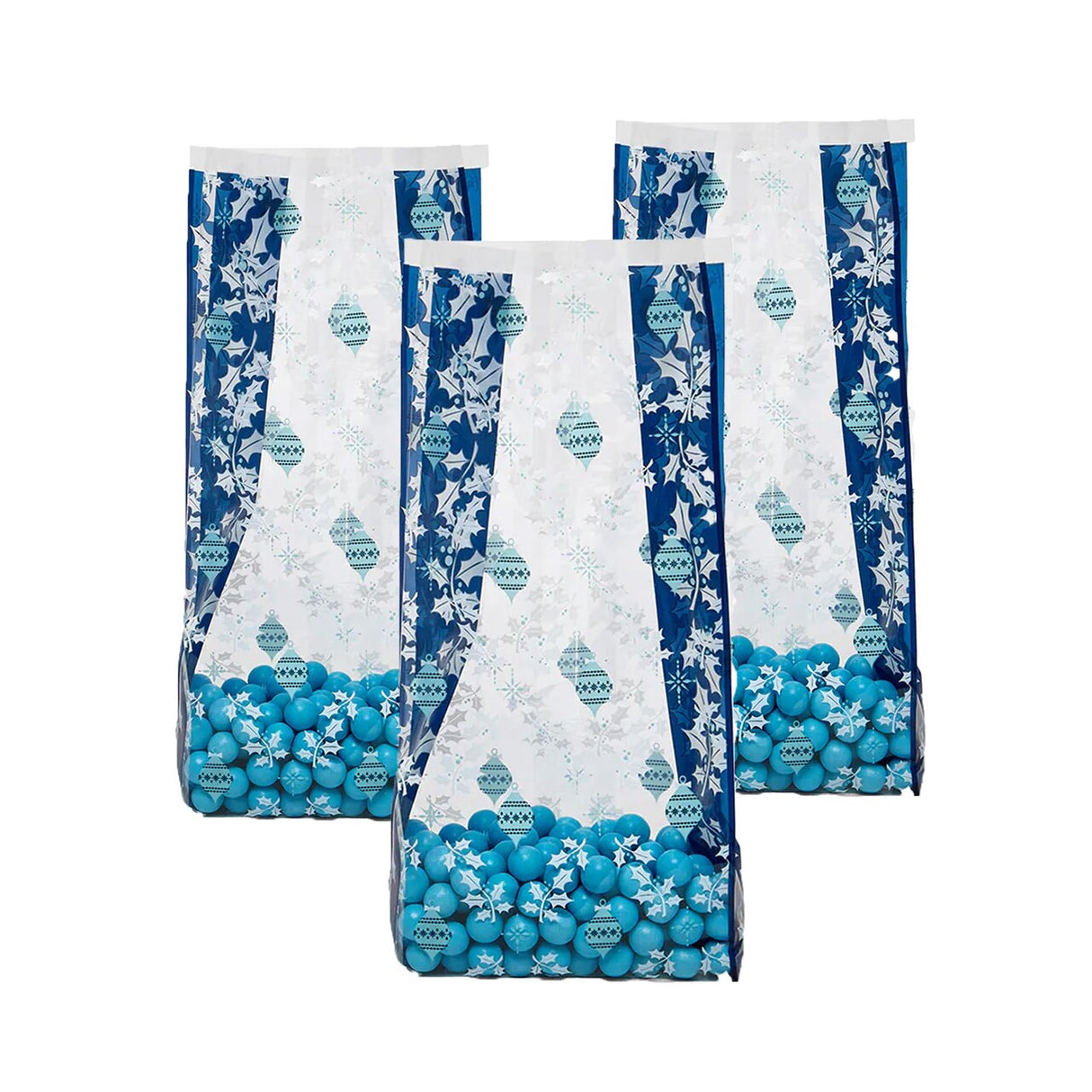 Christmas Patterned Cello Bags 5” x 3” x 11.5”