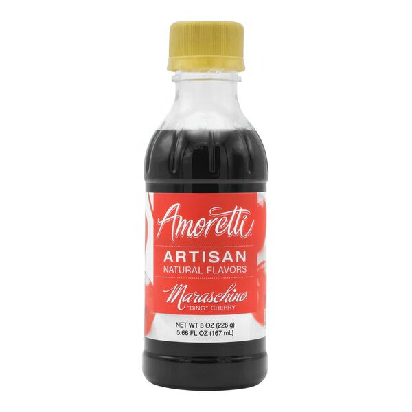 Amoretti Maraschino Bing Cherry Artisan Natural Flavor Paste 8 oz.