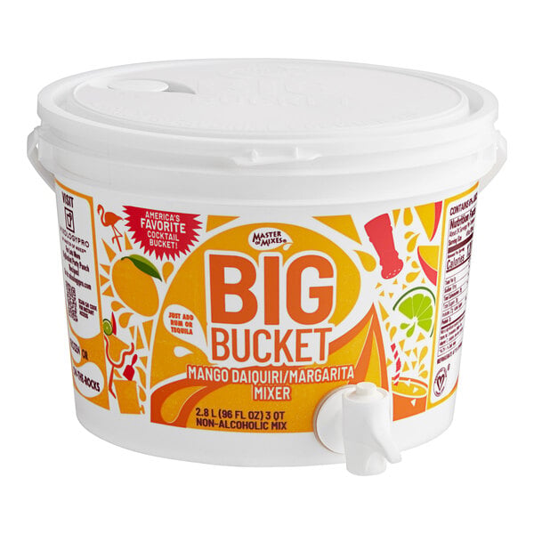 Master of Mixes Big Bucket Mango Daiquiri / Margarita Mix 96 fl. oz. - 4/Case