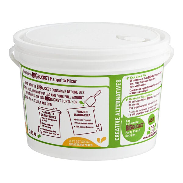 Master of Mixes Big Bucket Margarita Mix 96 fl. oz. - 4/Case
