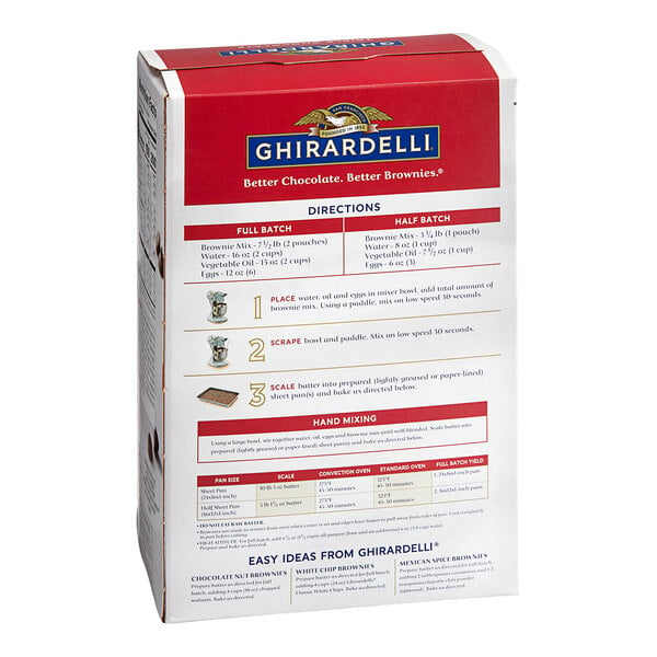 Ghirardelli 7.5 lb. Triple Chocolate Chip Brownie Mix - 4/Case