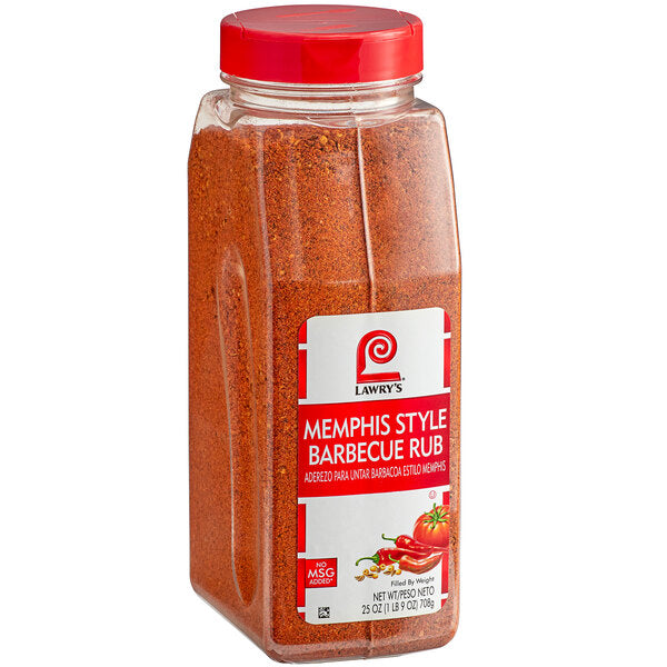 Lawry's Memphis BBQ Rub 25 oz. - 6/Case