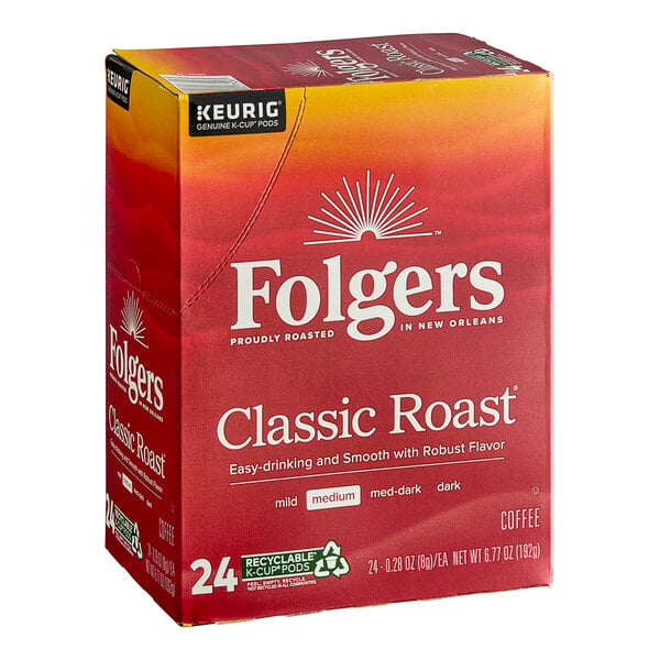 Folgers Classic Roast Coffee Single Serve Keurig® K-Cup® Pods - 96/Case