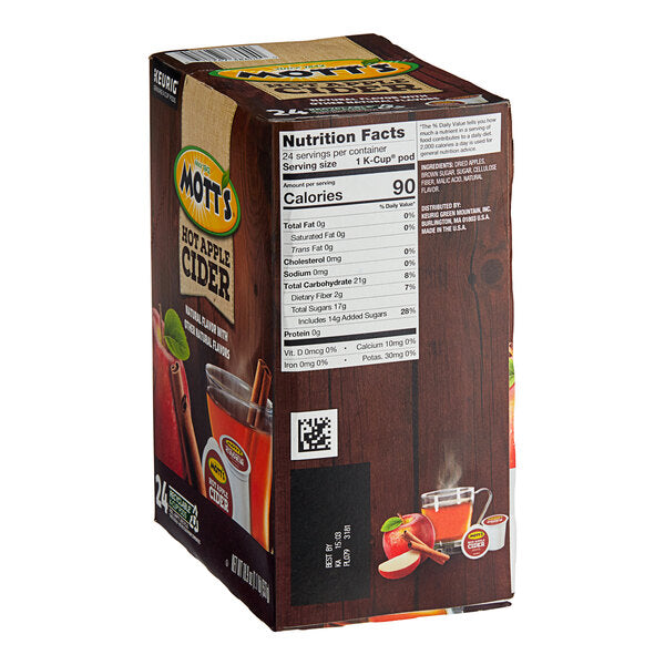 Mott's Hot Apple Cider Single Serve Keurig® K-Cup® Pods - 96/Case