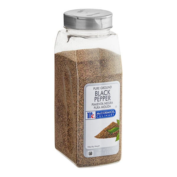 McCormick Culinary Pure Ground Black Pepper 18 oz. - 6/Case