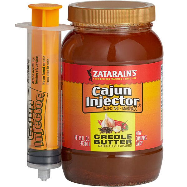 Cajun Injector Creole Butter Marinade with Injector 16 fl. oz. - 6/Case