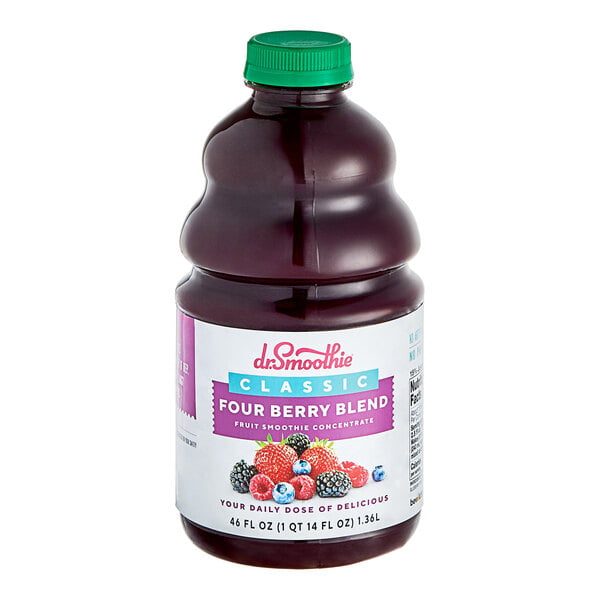 Dr. Smoothie Classic Four Berry Blend Fruit Smoothie Mix 46 fl. oz. - 6/Case