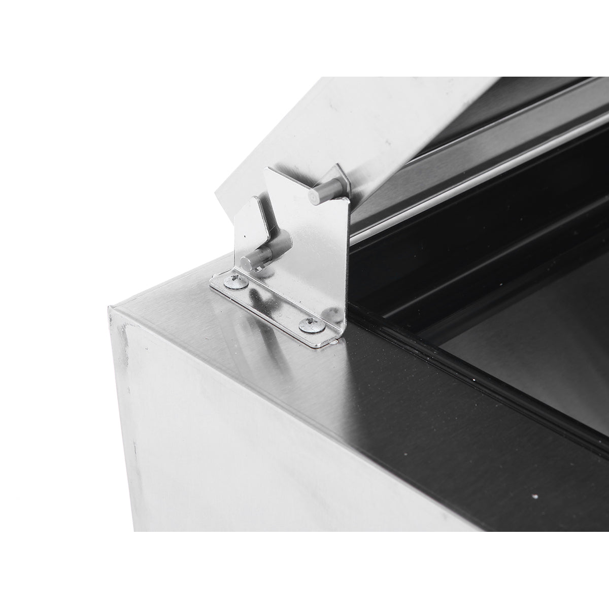 Atosa MPF8201GR Side Mount Refrigerated Pizza Prep Table 44"W X 33.1"D X 44"H with Self-Closing Solid Door