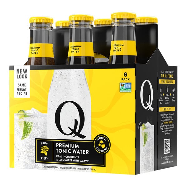 Q Mixers Premium Tonic Water Bottle 6.7 fl. oz. - 24/Case