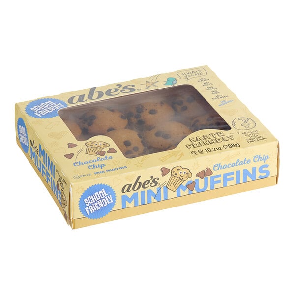 Abe's Vegan Chocolate Chip Mini Muffin 12-Count 10 oz. - 12/Case