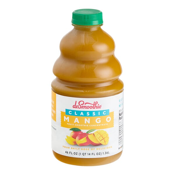 Dr. Smoothie Classic Mango Fruit Smoothie Mix 46 fl. oz. - 6/Case