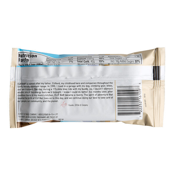 Clif Bar White Chocolate Macadamia Nut Energy Bar 2.4 oz. - 192/Case