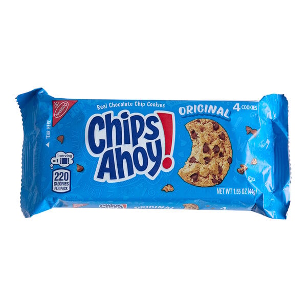 Nabisco Chips Ahoy! Chocolate Chip Cookie Snack Packs 1.55 oz. - 40/Case