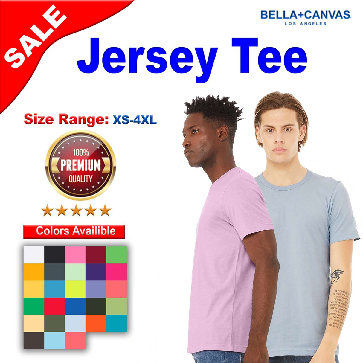 BELLA + CANVAS® Crewneck Short Sleeve Jersey Tee