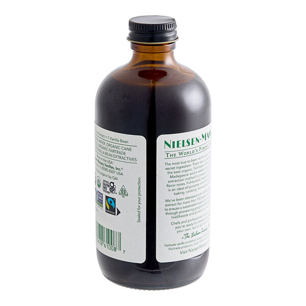 Nielsen-Massey 8 fl. oz. Organic Madagascar Bourbon Vanilla Extract - 8/Case