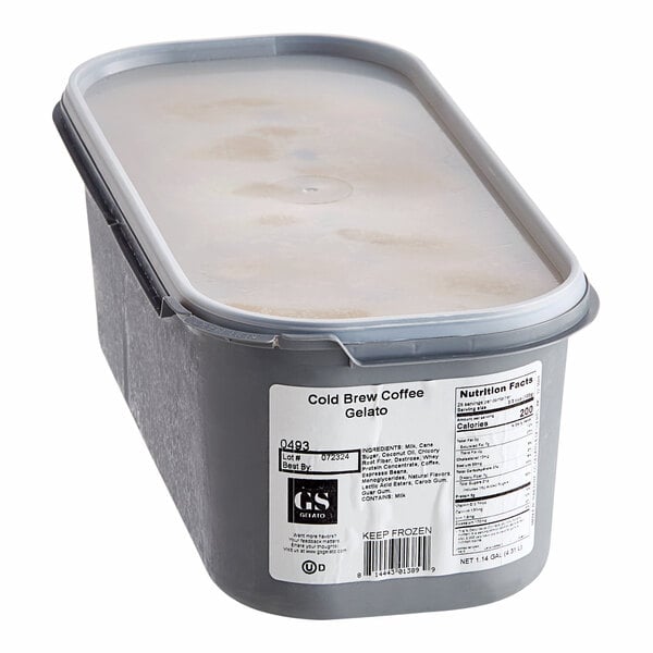 G.S. Gelato Cold Brew Coffee Gelato 5 Liter Container