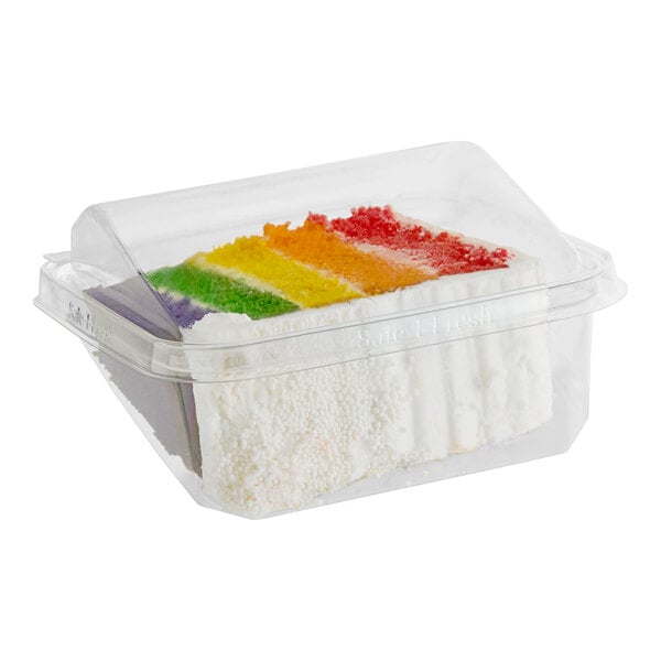 David's Cookies Rainbow Cake Slice 7 oz. - 24/Case