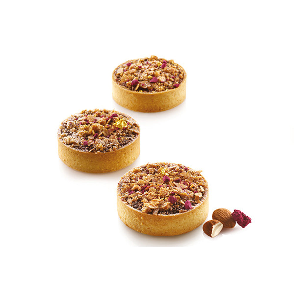 Silikomart 70mm Black Perforated Tarte Ring, Set of 8
