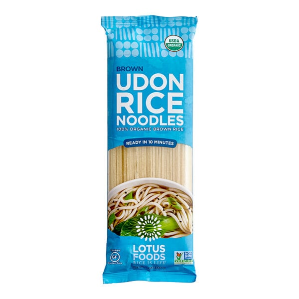 Lotus Foods Organic Brown Udon Rice Noodles 8 oz. - 8/Case