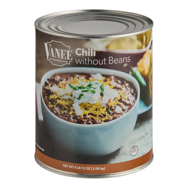 Vanee #10 Can Chili without Beans - 6/Case