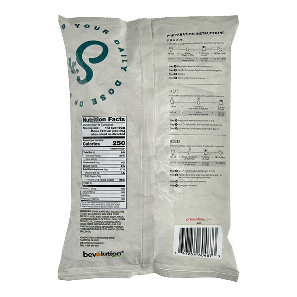 Dr. Smoothie Cafe Essentials Classic Chai Beverage Mix 3.5 lb. - 5/Case