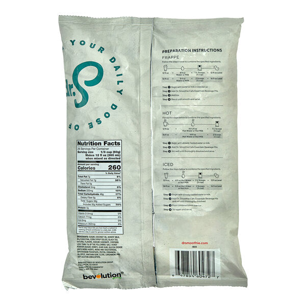 Dr. Smoothie Cafe Essentials Vanilla Chai Beverage Mix 3.5 lb. - 5/Case