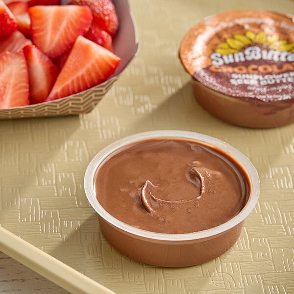SunButter Chocolate Sunflower Butter Spread 1.4 oz. Portion Cup - 200/Case